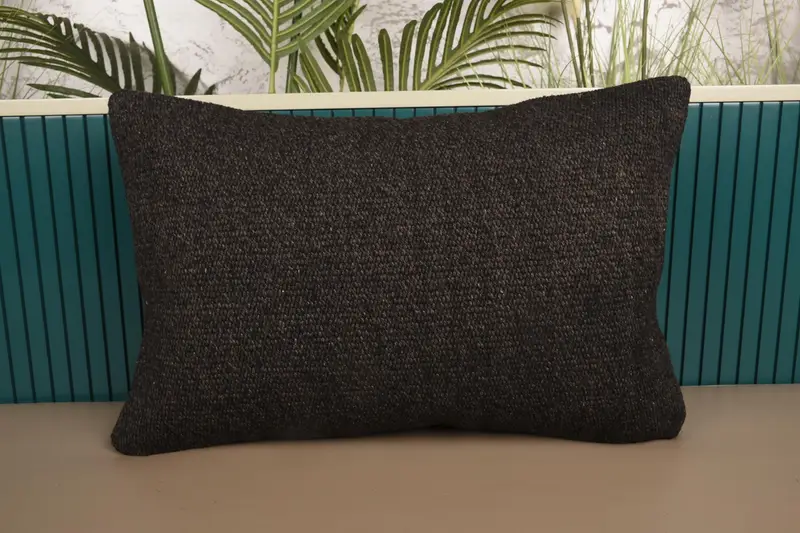 Garden Throw Wool Cushion Case, Brown 40x60 cm Gift Cushion Cover - 1