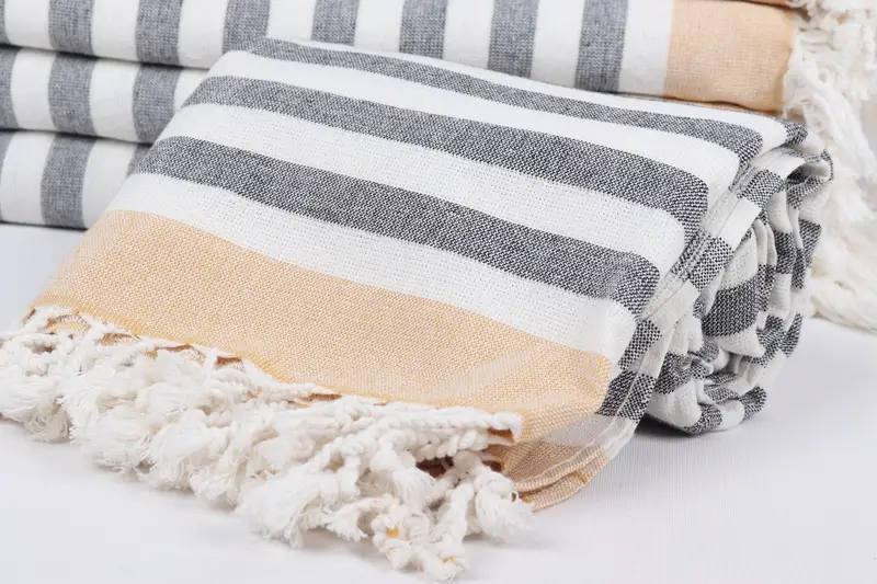 Welcome Wedding Gift, 68x40 Cotton Striped Terry Towel, Turkish Towel USA, Custom Bath Towel, Turkish beach towel, Housewarming Gift, Travel towel - 4