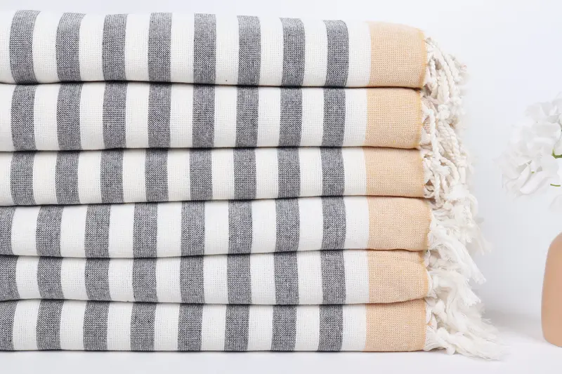 Welcome Wedding Gift, 68x40 Cotton Striped Terry Towel, Turkish Towel USA, Custom Bath Towel, Turkish beach towel, Housewarming Gift, Travel towel - 3