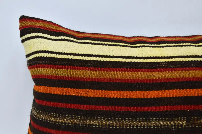 16x36 Red Cushion Cover, Vintage Pillow Sham, Antique Pillows, Boho Pillow Sham Cover, Kilim Pillow Cover, Pillow, Vintage Pillow - 2