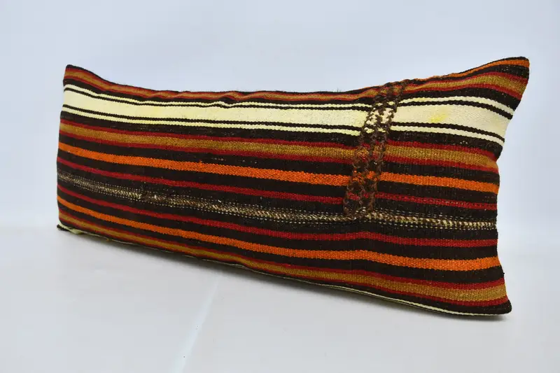 16x36 Red Cushion Cover, Vintage Pillow Sham, Antique Pillows, Boho Pillow Sham Cover, Kilim Pillow Cover, Pillow, Vintage Pillow - 4