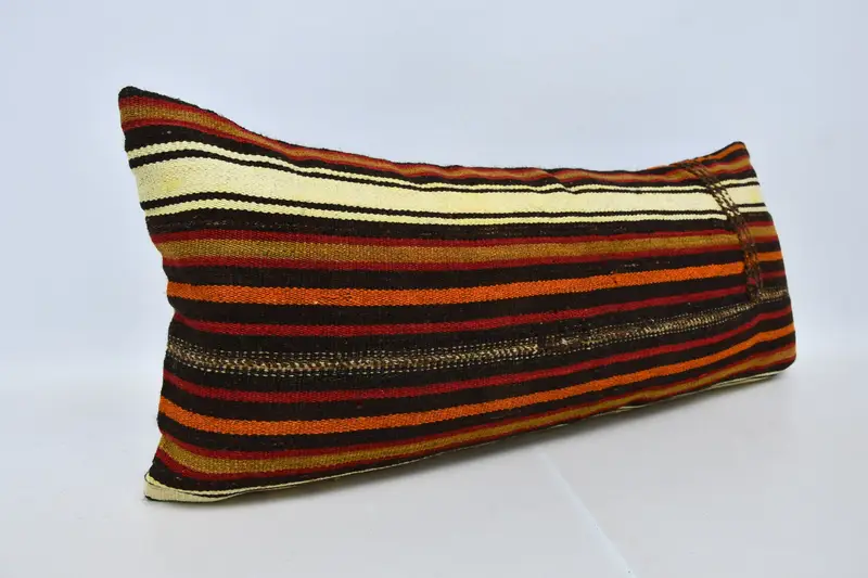 16x36 Red Cushion Cover, Vintage Pillow Sham, Antique Pillows, Boho Pillow Sham Cover, Kilim Pillow Cover, Pillow, Vintage Pillow - 3