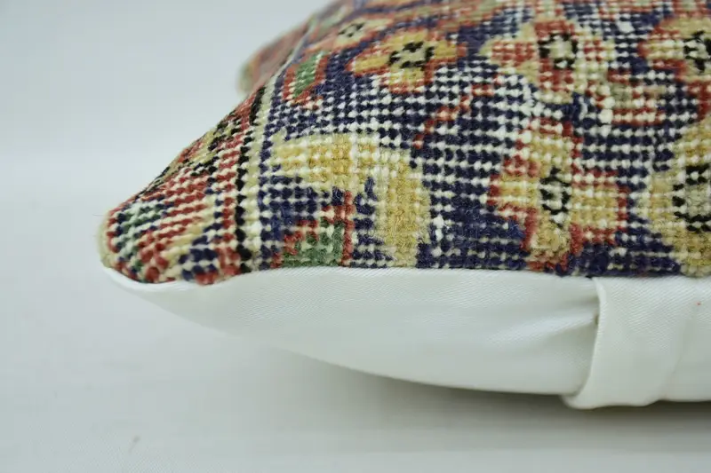 Kilim Pillow, Throw Kilim Pillow, Pastel Pillow Sham, 12x12 Beige Cushion Cover, Cushion, Pillow for Sofa, Aesthetic Pillow Sham, Art Deco Cushion - 5