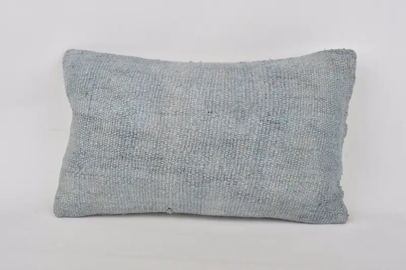 Lounge Throw Pillow, Pillow Sham, Ethnical Kilim Rug Pillow, Pillow for Couch, 12x20 Gray Pillow Sham, Interior Designer Pillow - 1