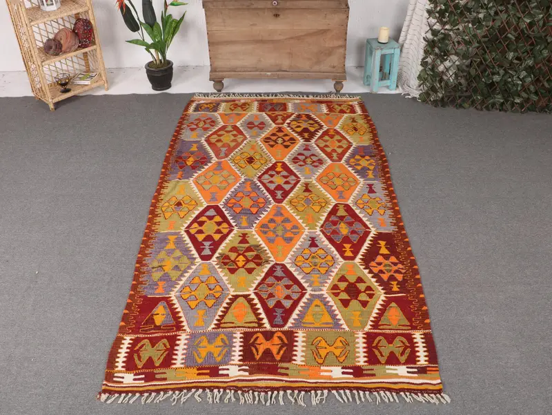 Gökkuşağı Ombré Halı, 4,4x8 ft Canlı Dekor