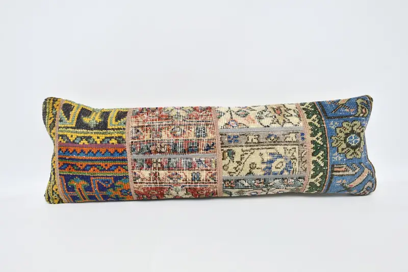 Kilim Pillow, Shabby Chic Pillow Cover, Pillow Case, Pastel Pillow Cover, Vintage Pillow, 12x36 Blue Pillow Cover, Pillow for Couch - 1