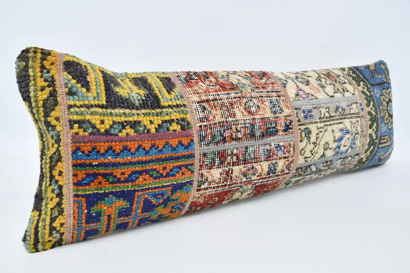 Kilim Pillow, Shabby Chic Pillow Cover, Pillow Case, Pastel Pillow Cover, Vintage Pillow, 12x36 Blue Pillow Cover, Pillow for Couch - 3