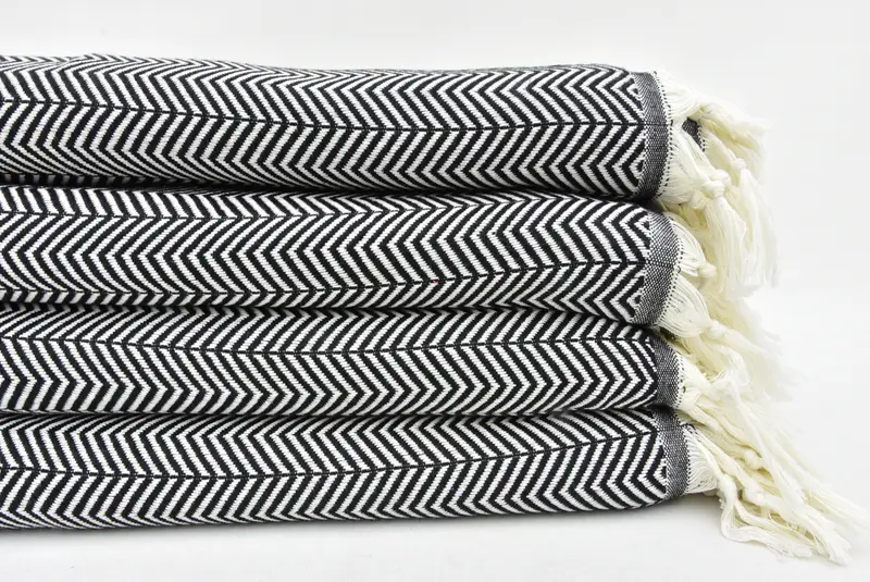 Bachelorette Gifts, Personalized Blanket, Monogram Blanket, 92x76 Cotton Chevron Towel, Oversized Beach Towel, Personalized Gift For Her - 5