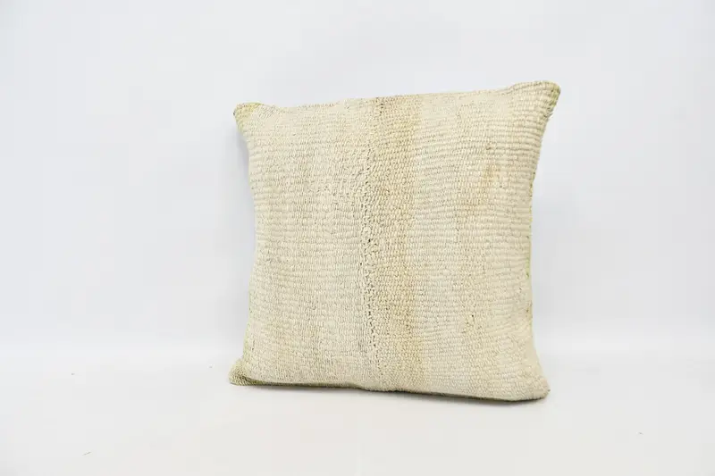Interior Designer Pillow, Pillow Cover, 24x24 White Pillow Sham, Boho Pillow, Turkish Kilim Pillow, Outdoor Bolster Cushion, Art Deco Pillow - 4