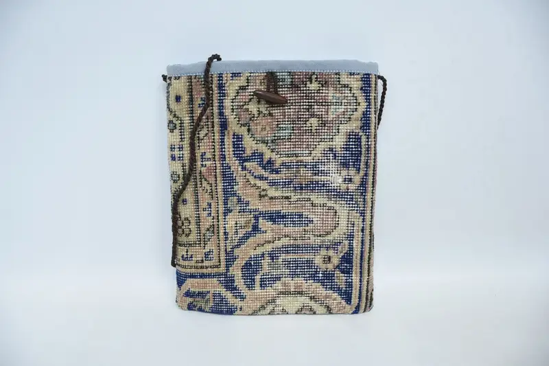 Bolso de hombro de lana con cierre de cremallera, bolso Kilim con motivo vintage