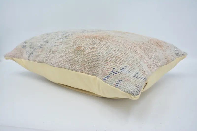 Handmade Kilim Cushion, Customized Cushion, Turkish Pillow, Pillow Sham, Vintage Kilim Throw Pillow, Yoga Cushion Case, 16x24 Orange Pillow Cover - 6