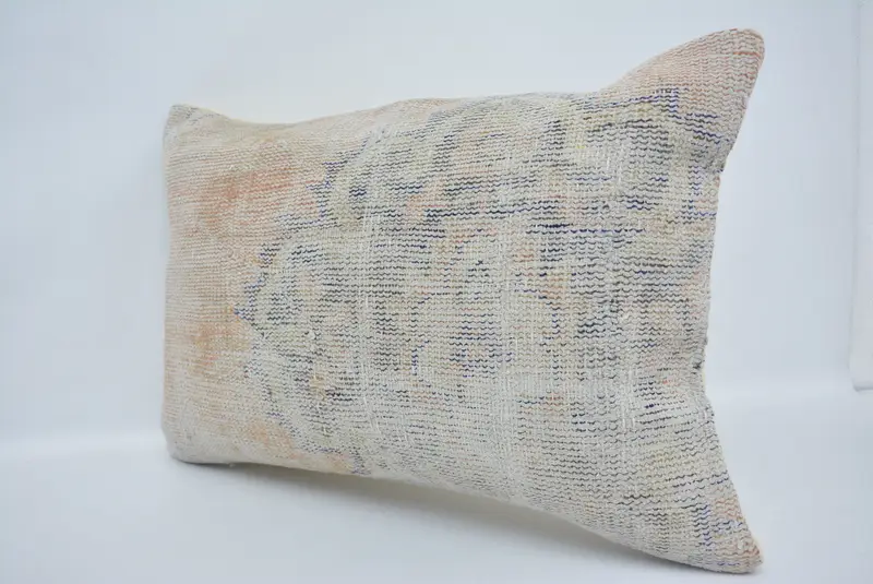 Handmade Kilim Cushion, Customized Cushion, Turkish Pillow, Pillow Sham, Vintage Kilim Throw Pillow, Yoga Cushion Case, 16x24 Orange Pillow Cover - 4