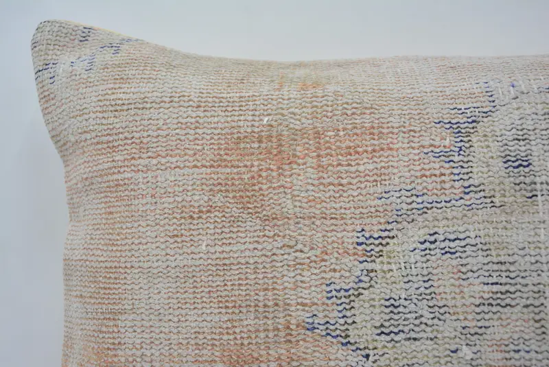 Handmade Kilim Cushion, Customized Cushion, Turkish Pillow, Pillow Sham, Vintage Kilim Throw Pillow, Yoga Cushion Case, 16x24 Orange Pillow Cover - 2
