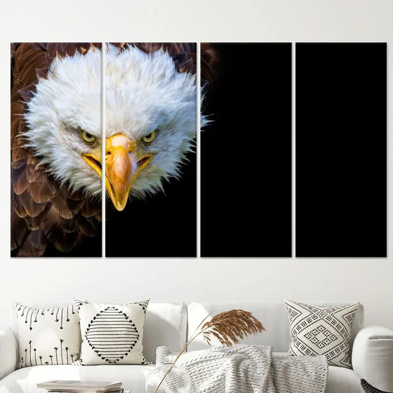 Trendy Kartal Kanvas Tablo: Loft'tan Esinlenen Çiftlik Evi Duvar Sanatı