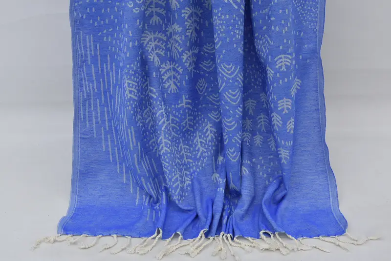 Travel towel, Eco-friendly Turkish peshtemal towel, 68x40 Cotton Mountain Design Towel, Guest Towel, Bridal Shower Gift, Beach towel, Baby Boy Gift - 8