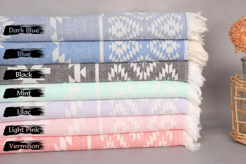 40x20 Cotton Kilim Towel, Travel Towel, Monogram Hand Towel, Handmade Gift, Personalized Dish Towel, Personalized Kitchen Towel, Embroidery Towels - 1