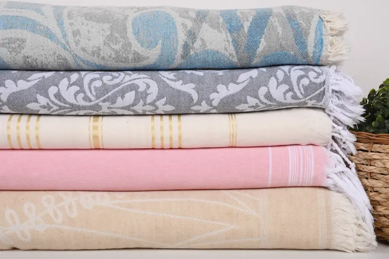80x60 Cotton Set of 5 Towel, Boho Throw Blankets, Tablecloth, Girl Trip Party Favor, Personalized Home Gift Wedding, Monogram Blanket, Custom Gifts - 3