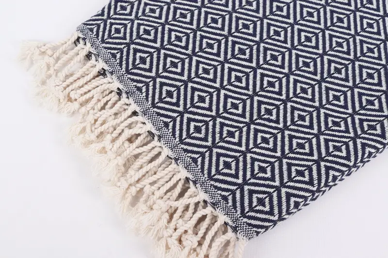 Scarf Towel, 70x40 Cotton Diamond Towel, Beach towel, Turkish hand towel, Wedding Gift For Bride, Turkish bath towel, Extra large Turkish bath towel - 7