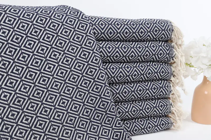 Scarf Towel, 70x40 Cotton Diamond Towel, Beach towel, Turkish hand towel, Wedding Gift For Bride, Turkish bath towel, Extra large Turkish bath towel - 1