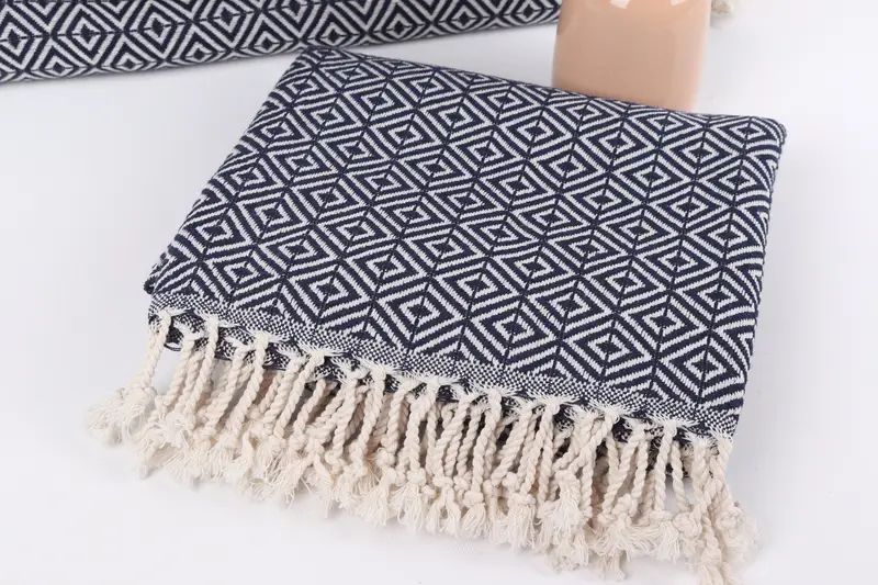 Scarf Towel, 70x40 Cotton Diamond Towel, Beach towel, Turkish hand towel, Wedding Gift For Bride, Turkish bath towel, Extra large Turkish bath towel - 5
