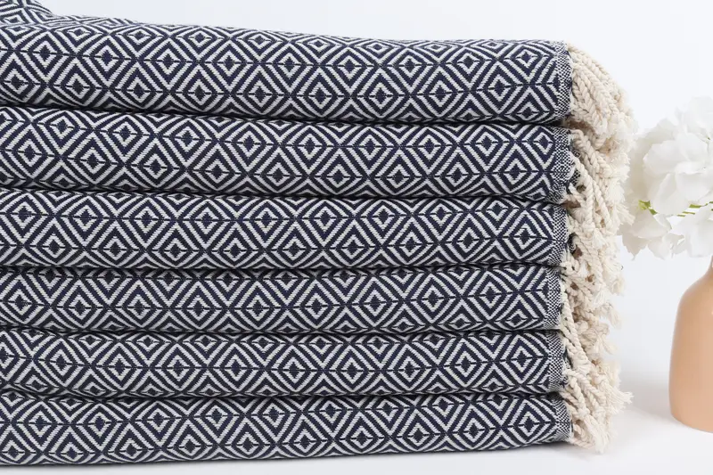 Scarf Towel, 70x40 Cotton Diamond Towel, Beach towel, Turkish hand towel, Wedding Gift For Bride, Turkish bath towel, Extra large Turkish bath towel - 3