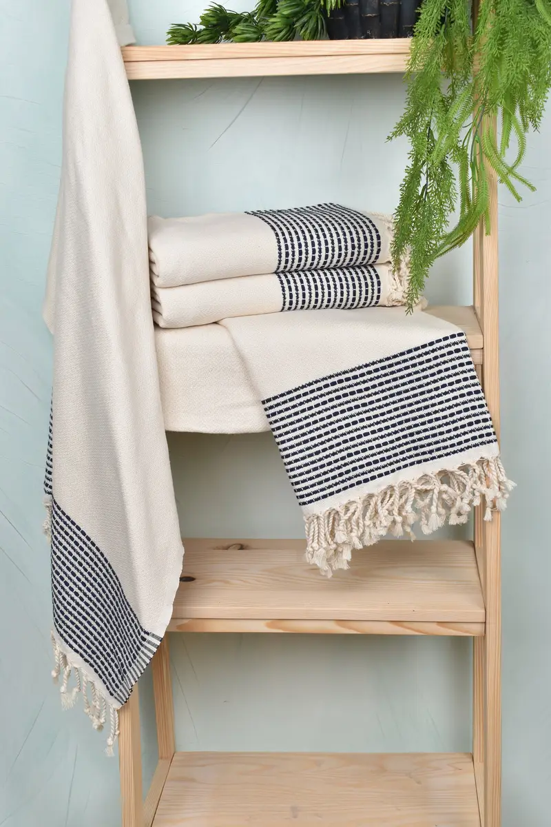 70x36 Cotton Striped Towel, Gift For Him, Monogram Turkish Towel, Large Turkish Towel, Kids Beach Towel, Organic Beach Towel, Home Decor Towel - 6