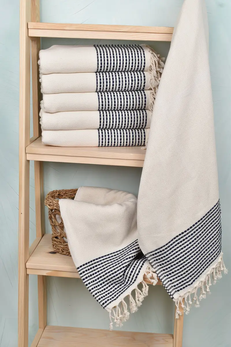 70x36 Cotton Striped Towel, Gift For Him, Monogram Turkish Towel, Large Turkish Towel, Kids Beach Towel, Organic Beach Towel, Home Decor Towel - 3
