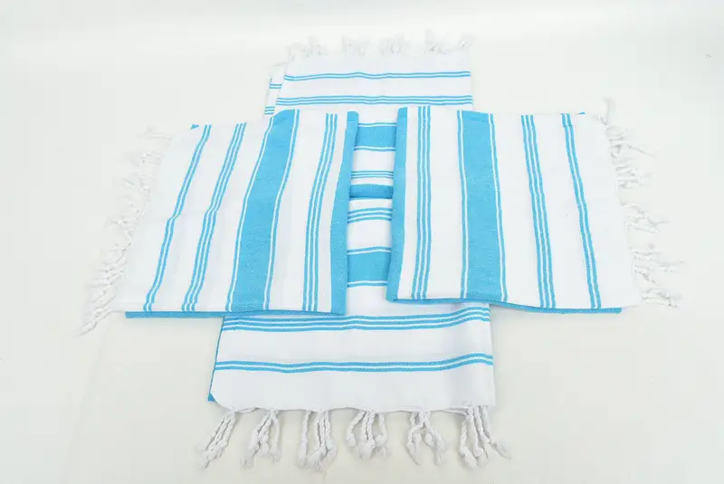 Kişiselleştirilmiş el havlu, monogramlı el havlu, gelin duş hediyeleri, monogram mutfak havlu, 44x24 pamuklu çizgili havlu, onun için hediyeler, yaz hediyesi - 6