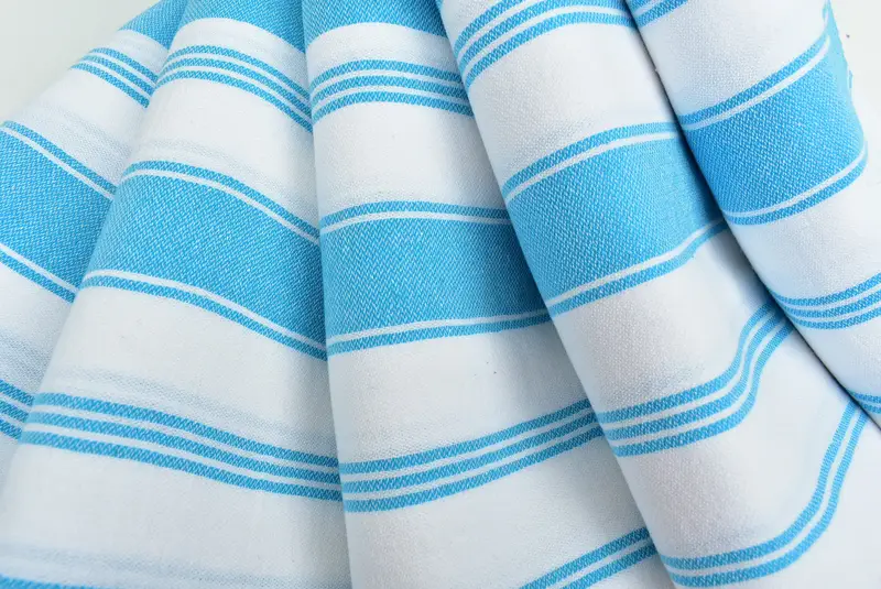Kişiselleştirilmiş el havlu, monogramlı el havlu, gelin duş hediyeleri, monogram mutfak havlu, 44x24 pamuklu çizgili havlu, onun için hediyeler, yaz hediyesi - 5