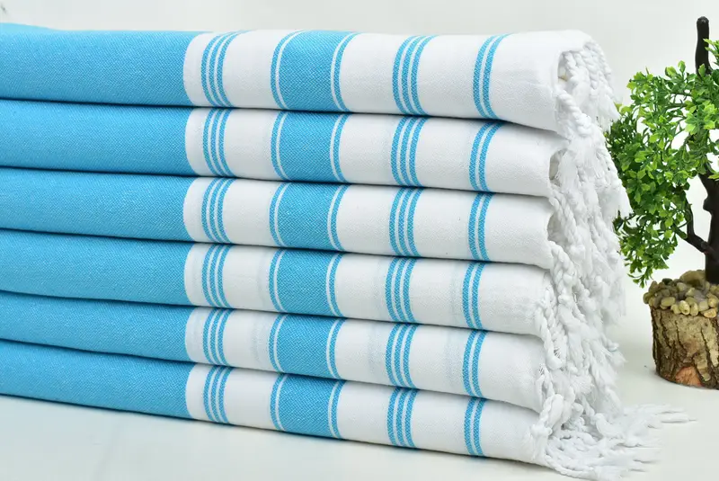 Kişiselleştirilmiş el havlu, monogramlı el havlu, gelin duş hediyeleri, monogram mutfak havlu, 44x24 pamuklu çizgili havlu, onun için hediyeler, yaz hediyesi - 3