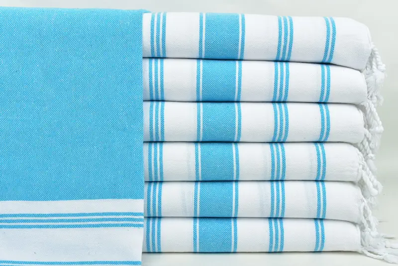 Kişiselleştirilmiş el havlu, monogramlı el havlu, gelin duş hediyeleri, monogram mutfak havlu, 44x24 pamuklu çizgili havlu, onun için hediyeler, yaz hediyesi - 1