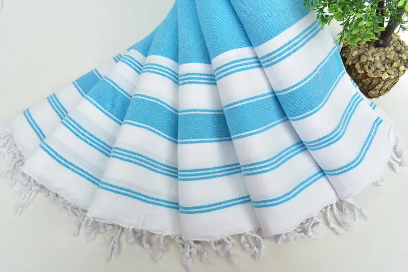 Kişiselleştirilmiş el havlu, monogramlı el havlu, gelin duş hediyeleri, monogram mutfak havlu, 44x24 pamuklu çizgili havlu, onun için hediyeler, yaz hediyesi - 4