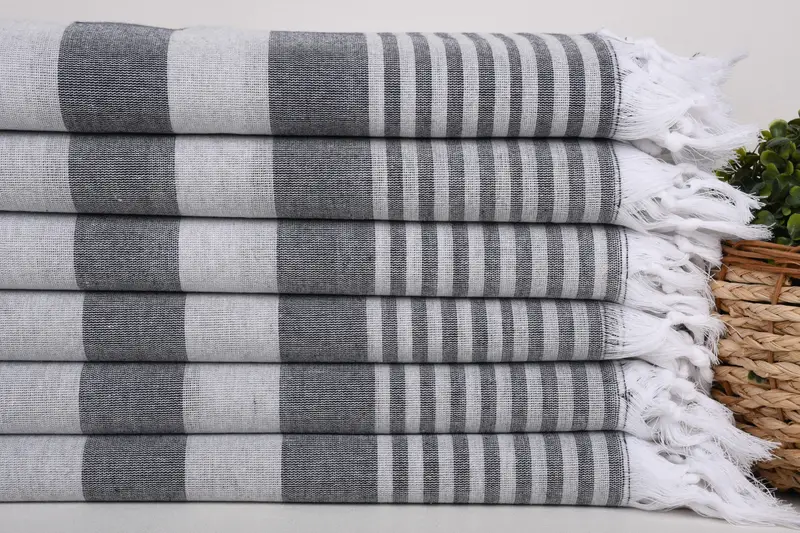 Maid Of Honor Gift, Bachelorette Party Gifts, Travel Towel, 68x36 Cotton Striped Towel, Bachelorette Party Favors, Organic Towel, Handmade Gift - 2