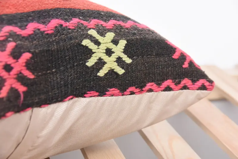 Home Decor Pillow, Pillow Cover, Kilim Pillow, Toss Pillow, Handwoven Pillow Cover Cushion Cover, 20x20 Red Pillow, Kilim Pillow Cover - 7