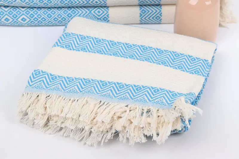 Welcome Wedding Gift, Turkish beach towel, Personalized Towel, Soft towel, 70x40 Cotton Diamond Towel, Sand-resistant Turkish towel for travel - 5