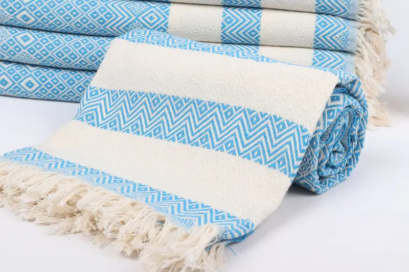 Welcome Wedding Gift, Turkish beach towel, Personalized Towel, Soft towel, 70x40 Cotton Diamond Towel, Sand-resistant Turkish towel for travel - 4