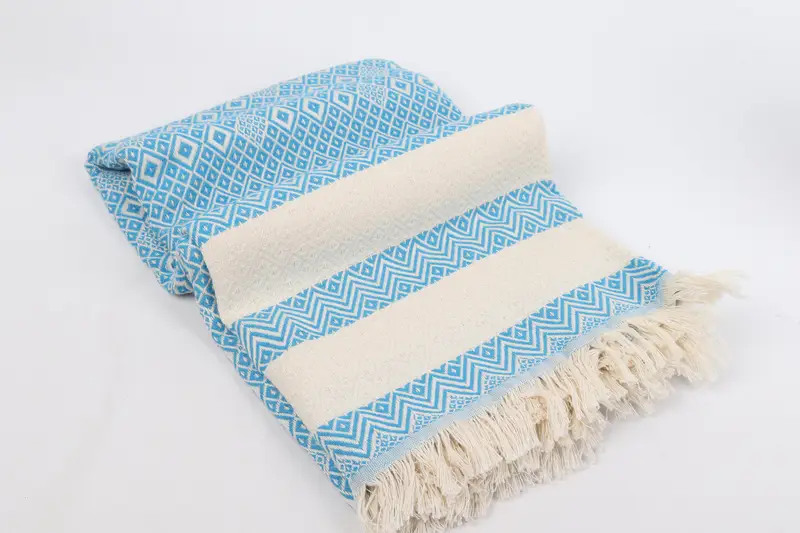 Welcome Wedding Gift, Turkish beach towel, Personalized Towel, Soft towel, 70x40 Cotton Diamond Towel, Sand-resistant Turkish towel for travel - 6