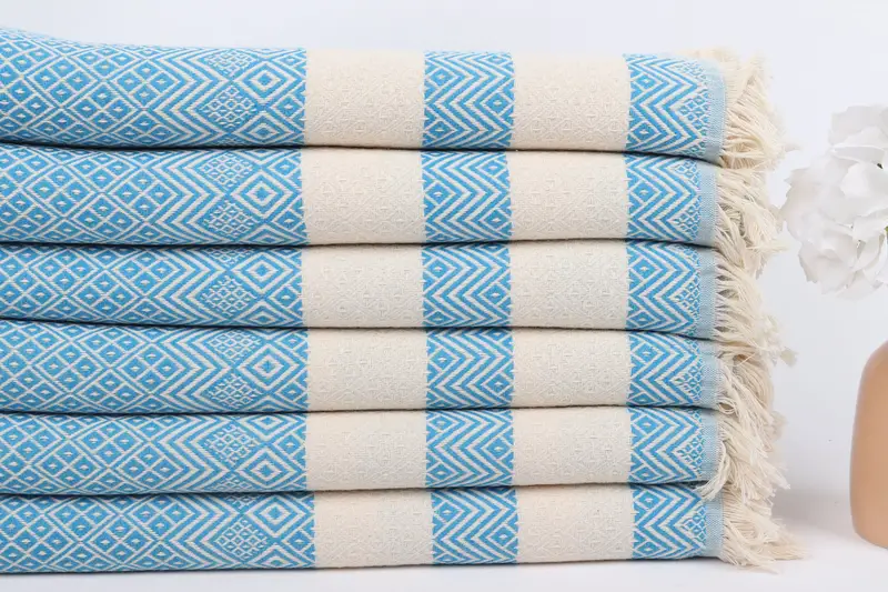 Welcome Wedding Gift, Turkish beach towel, Personalized Towel, Soft towel, 70x40 Cotton Diamond Towel, Sand-resistant Turkish towel for travel - 3