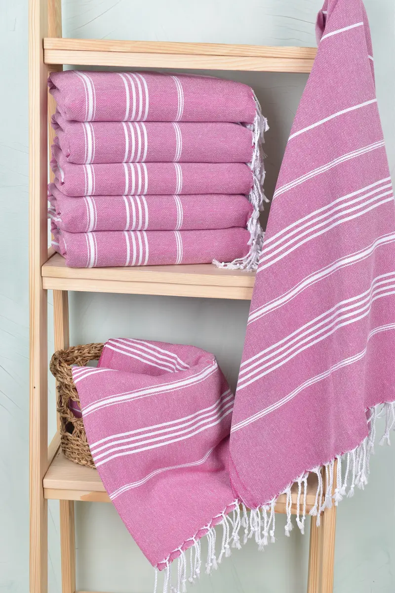 Towel With Name, Turkish towel, Quick-Dry Beach Towel, Bachelorette Party Favors Beach, 70x40 Cotton Striped Towel, Monogram Turkish Towel - 3