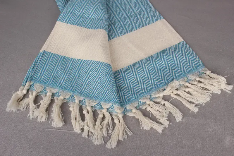 36x18 Cotton Herringbone Towel, Monogrammed Hand Towel, Monogram Towels, Personalized Hand Towel, Home Gift, Beach Wedding Favor, Turkish Tea Towel - 8