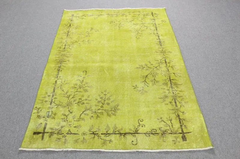 グリーンカモフラージュラグ、3.9x6.3フィートのシックな装飾