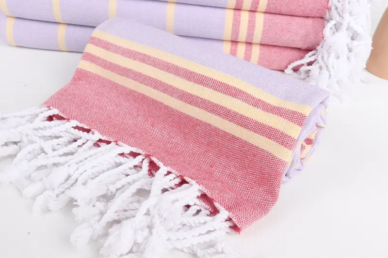 Turkish beach towel, Large Turkish Towel, Xmas Gifts, Housewarming Gift, Turkish Beach Towel Monogram, Organic towel, 70x36 Cotton Striped Towel - 4