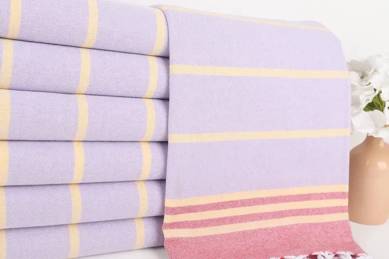 Turkish beach towel, Large Turkish Towel, Xmas Gifts, Housewarming Gift, Turkish Beach Towel Monogram, Organic towel, 70x36 Cotton Striped Towel - 2