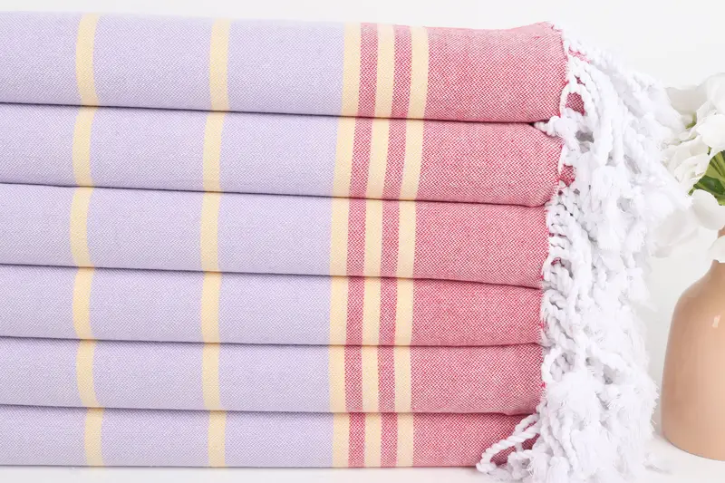 Turkish beach towel, Large Turkish Towel, Xmas Gifts, Housewarming Gift, Turkish Beach Towel Monogram, Organic towel, 70x36 Cotton Striped Towel - 3