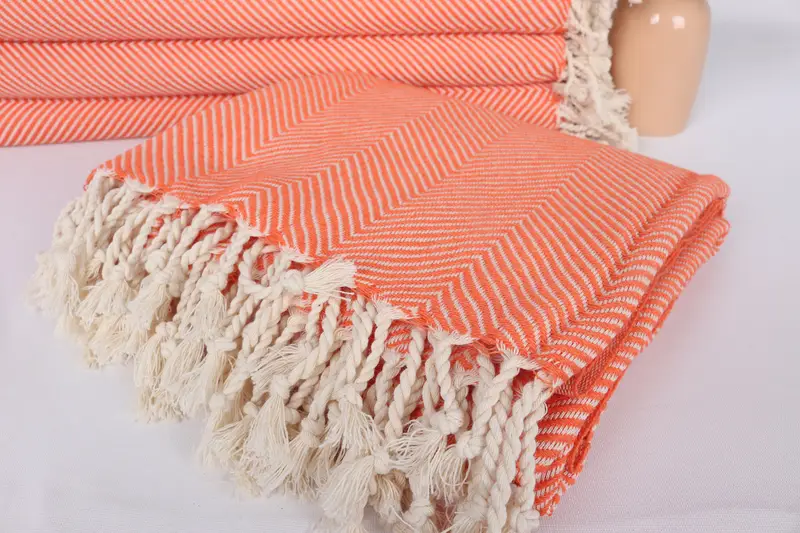 Turkish Towel USA, Monogrammed Beach Towel, Customized Towels, 70x40 Cotton Herringbone Towel, Gift For The Home Decor, Custom Wedding Gift - 5