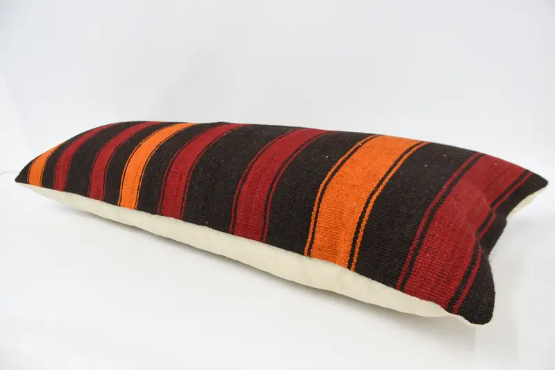 Cushion Cover, Interior Designer Pillow, 16x48 Red Pillow Case, Ethnic Throw Cushion Case, Vintage Kilim Throw Pillow, Pillow for Couch - 5