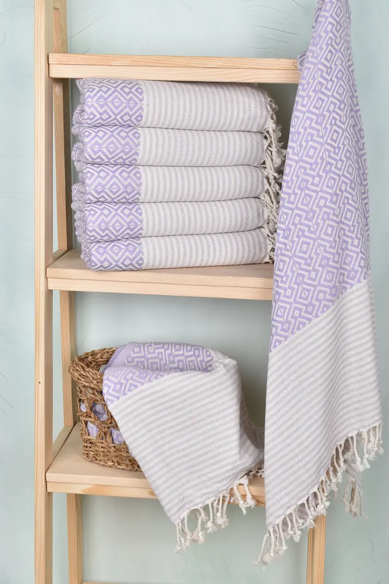 Embroidered Towel, Peshtemal Towel USA, Large Turkish Towel, Bridesmaid Gifts, Unique Wedding Gift, 76x38 Cotton Diamond Towel, Wedding For Favor - 3