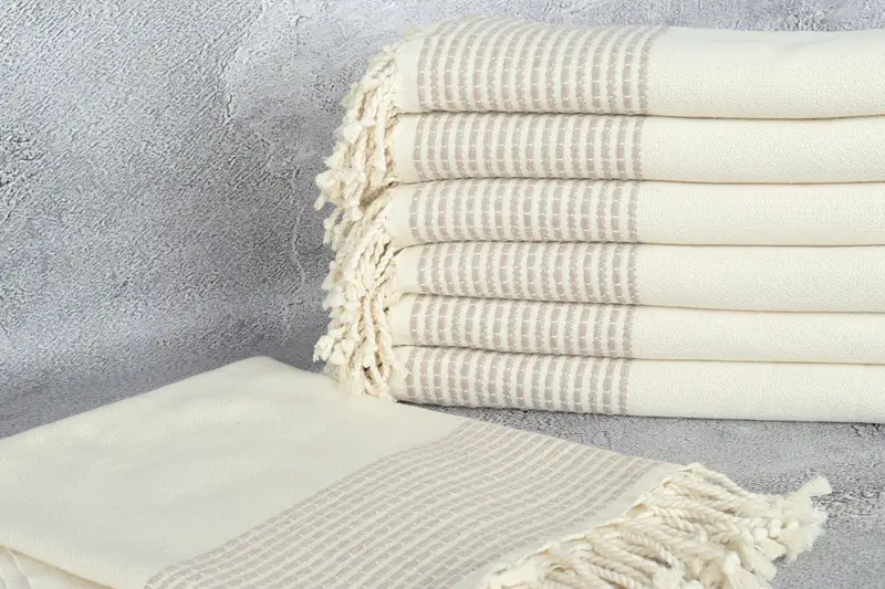 70x36 Cotton Striped Towel, Family Gift Basket, Gift For Him, Peshtemal Towel, Wedding Gift For Bride, Bachelorette Party Gift, Quick-dry towel - 2