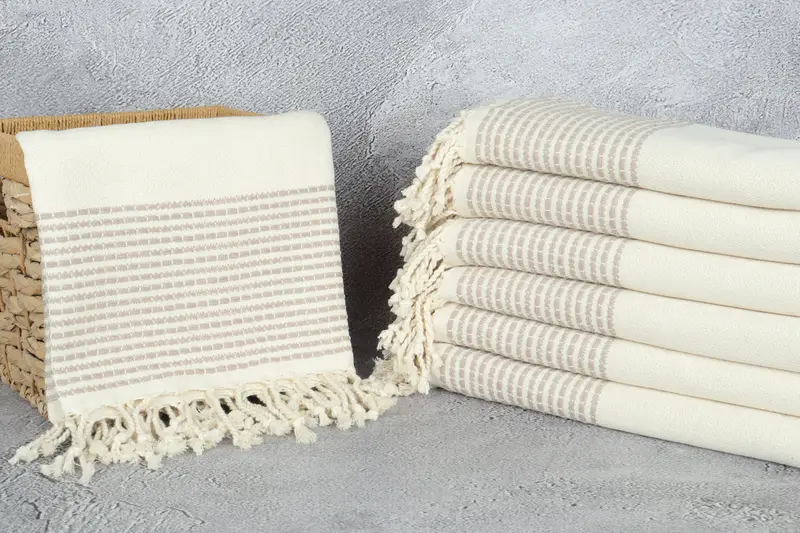 70x36 Cotton Striped Towel, Family Gift Basket, Gift For Him, Peshtemal Towel, Wedding Gift For Bride, Bachelorette Party Gift, Quick-dry towel - 3