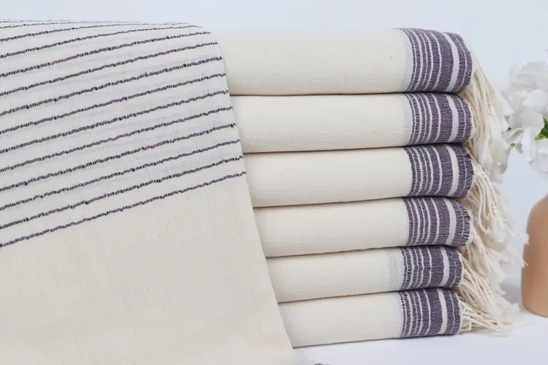 Best lightweight Turkish towel for travel USA, Handmade Gift, Merry Christmas Gifts, 68x36 Cotton Striped Towel, Thin towel, Quick-Dry Beach Towel - 1